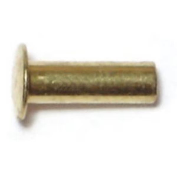 Tubular Rivet, Truss Head, 1/8 in Dia., 3/8 in L, Steel Body, 48 PK, Midwest Fastener, Mfr#: 61866